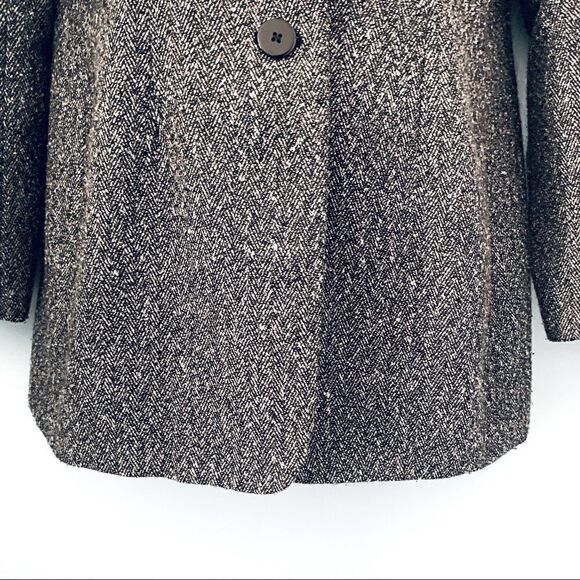 Stephanie Andrews Black & White Tweed Wool Blend Blazer Size Medium - Picture 6 of 12